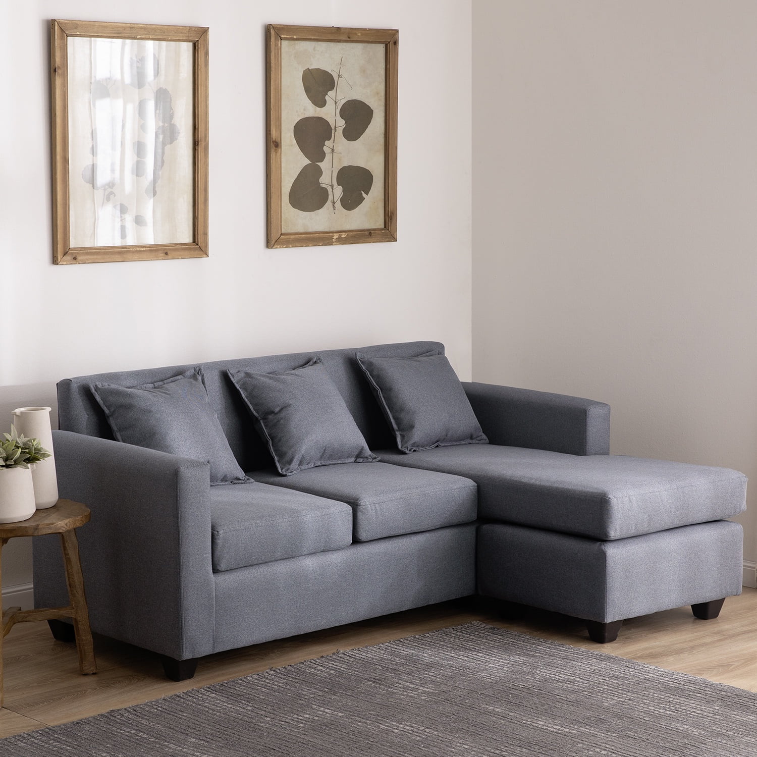 Muebles Mpr - Seccional Charlotte 3.1 Intercambiable Tela Gris