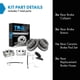 thumbnail image 3 of Kit de frenos traseros TRQ de cerámica para Dodge Ram 2500 3500, 3 of 8
