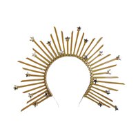 Bothyi - Halo Crown Headpiece Goddess Headband Para Boda Nupcial Puesta En Escena Pentagrama
