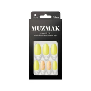 Muzmak - - Uñas Press On Lime Zebra Almond 36 U.