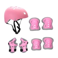 Magideal - Juego De Cascos Para Bicicletas Para Niños, Equipo De Skate Con Rodilleras Con Almohadillas De Codo Guardias Para Chicas Para Niños Que Trepan De Roca Rosa