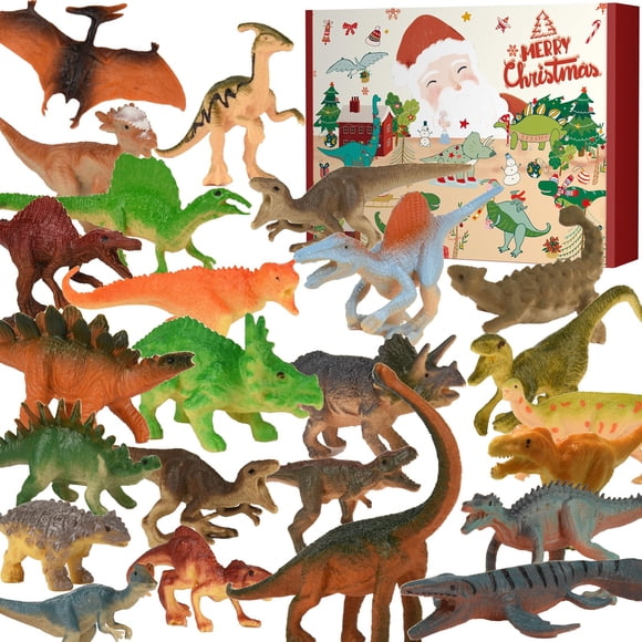 Calendario de Adviento Walipuil 2024 para niños con 24 juguetes de dinosaurio