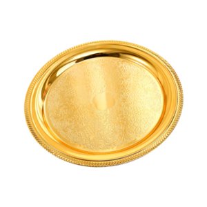 Bothyi - Plato De Aleación De Aluminio, Plato Para Servir, Para Cocina, Hogar, Dorado