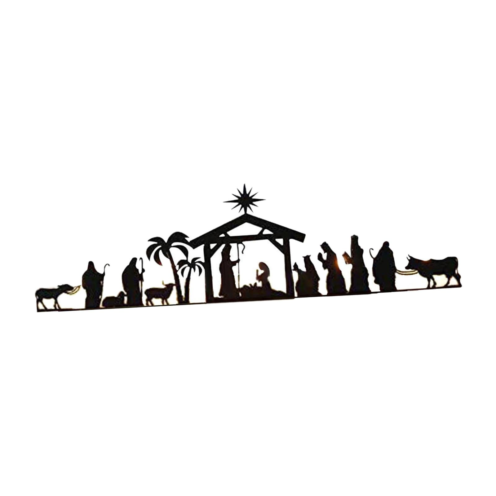 Magideal - Portavelas De Adviento De La Natividad De Navidad, Candelabros A La Luz Del Té, Decoración Navideña De La Escena De La Natividad, Candelabro De S