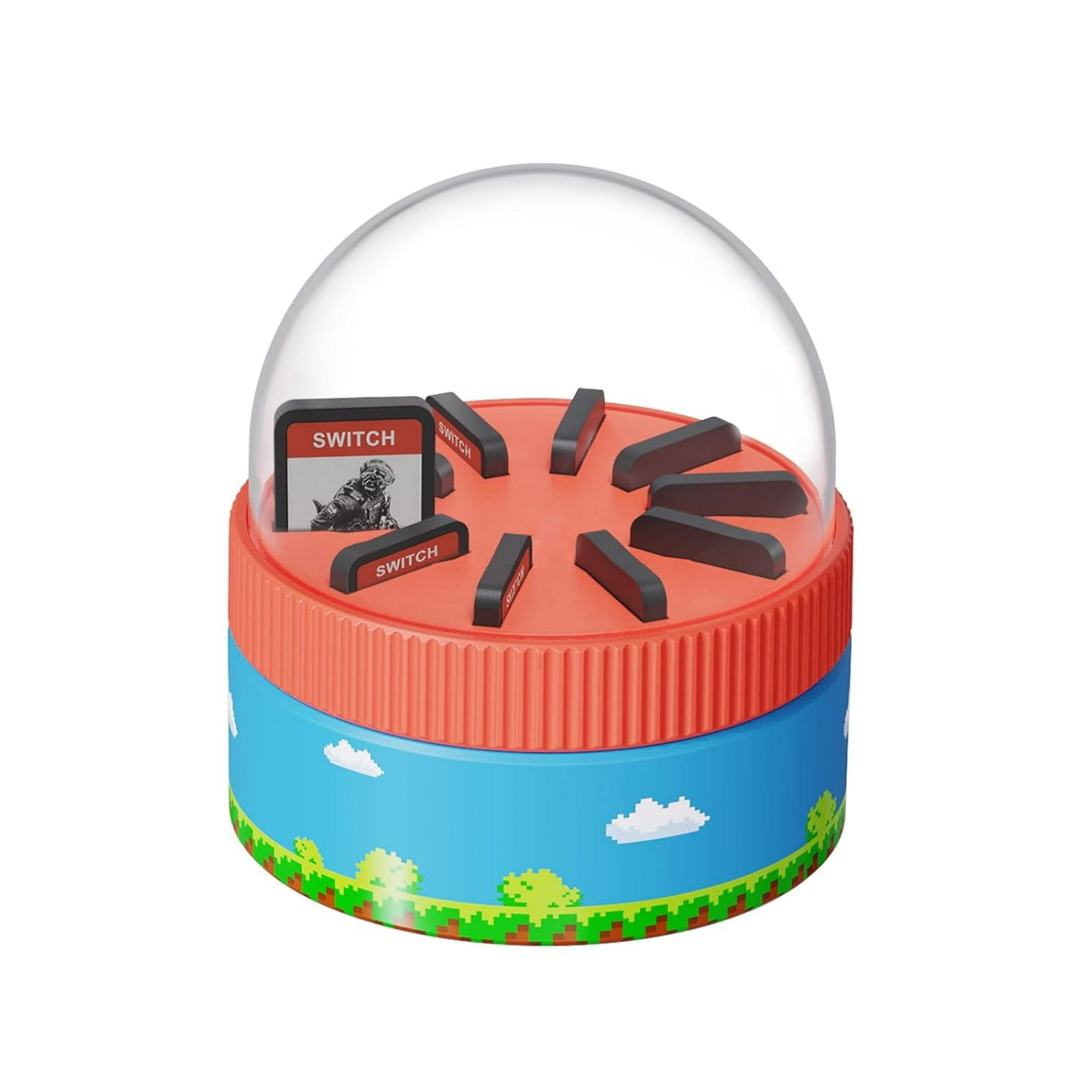 Estuche De Almacenamiento Aaronmei Giratorio Para Tarjetas De Juego Nintendo Switch Y Ps Vita Negro Azul