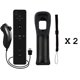 thumbnail image 2 of Controlador Wii Burcica Inalámbrico Negro – Pack de 2, 2 of 6