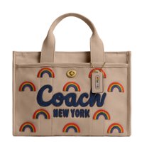 Bolso Tote Cargo Arcoíris Coach En Lona 34X25X16 Cm