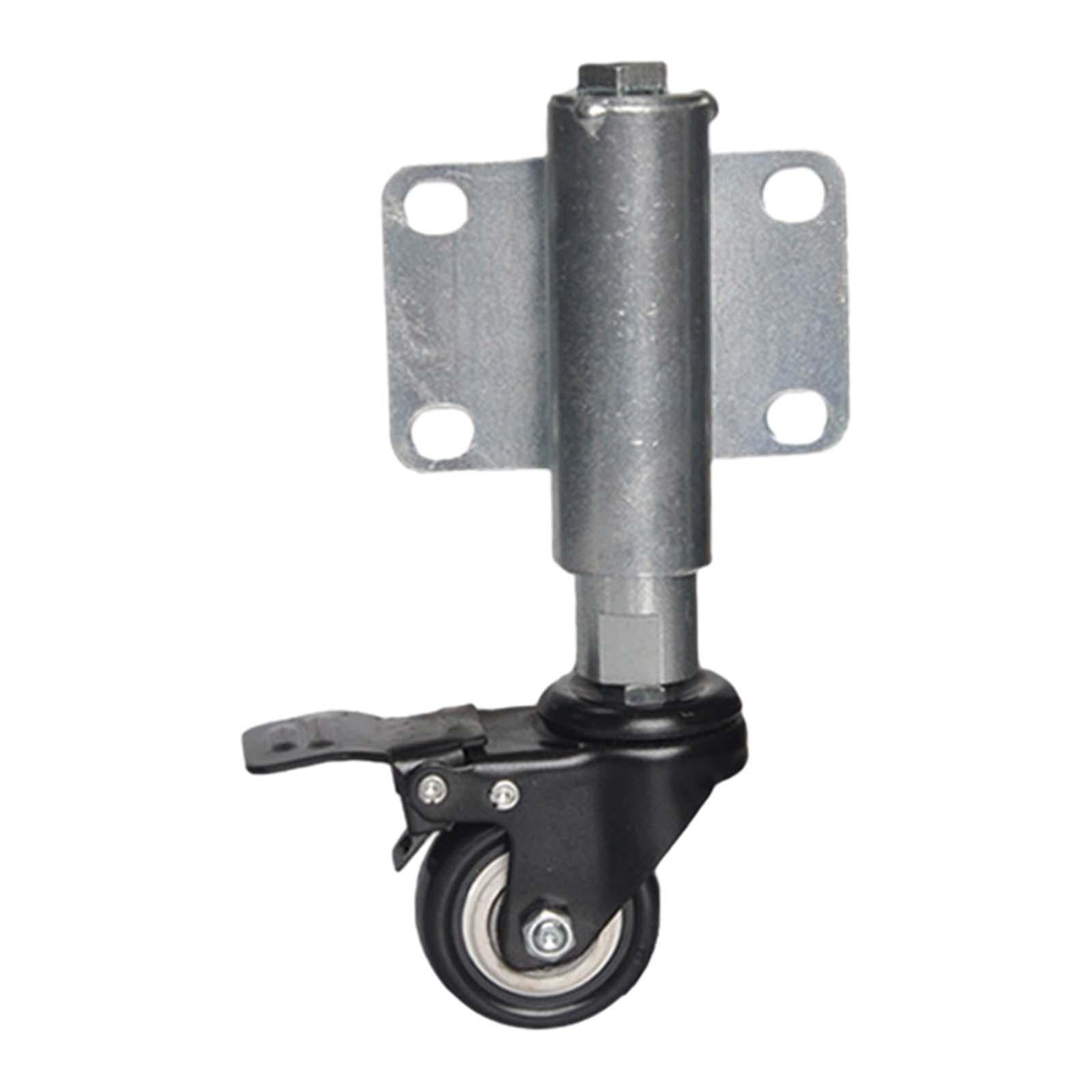 Magideal - Rueda De Puerta Rueda Auxiliar De Puerta De Alta Resistencia Hierro Giratorio De 360 Grados Rueda Con Resorte Rueda De Soporte De Puerta Para Puertas Negro