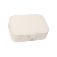 Magideal - Caja De Almacenamiento De Joyería De Cuero Pu, Regalos Para Mujeres Y Niñas, Organizador , Estuche De Viaje Para Collares, Pulseras, Gemelos , White Blanco