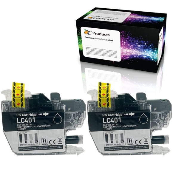 Cartucho de tinta compatible Printronic LC401 (2 unidades) negro