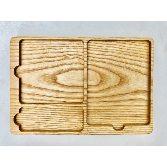 Bandeja para exhibir tarjetas Montessori de tres partes KIHACO