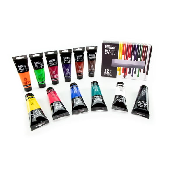 Set de pintura acrílica Liquitex BASICS para tubos de 12 x 118 ml (4 oz)