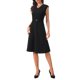 thumbnail image 4 of Vestido sin mangas para mujer INSPIRE CHIC Escote en V Elegante Fiesta de Cóctel Línea A Tallas Grandes Negro, 4 of 5