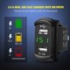thumbnail image 4 of Panel de interruptores Nilight de 5 bandas con cargador USB dual de 12 V 24 V, 4 of 8