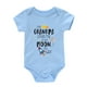 thumbnail image 2 of Baby Girls Cute Casual Simple Romper, Short Sleeve Funny Romper With "Grandpa Loves Me" Print, 2 of 5