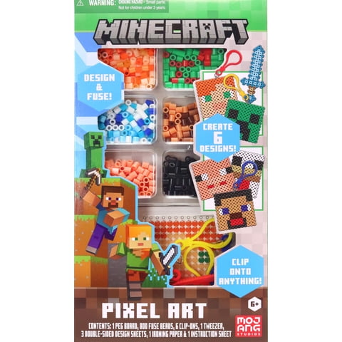 Set Pixel Art Tara Toys Minecraft Con 800 Cuentas Para Niños