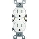 thumbnail image 1 of Outlet Leviton, 15 A, 125 V, dúplex, blanco, 5-15R, para uso residencial, 1 of 1