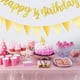 thumbnail image 3 of Bandera triangular con purpurina para feliz cumpleaños de medio año y seis meses, bandera para tirar en fila, 3 of 5