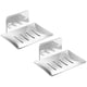 thumbnail image 1 of Jabonera autoadhesiva con desagüe, soporte de acero inoxidable para pared, bandeja de jabón sin perforaciones para ducha, 1 of 5