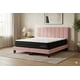thumbnail image 2 of Cama 2 Plazas Completa Rosado | Base Europea + Colchón Excellense Plus 25CM + Respaldo Tapizado, 2 of 9
