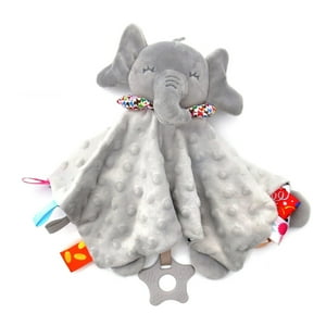 Chiquillos.Cl - Manta Calmante De Apego Tuto Amigo Juguete Con Mordedor Elefante Para Bebe