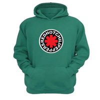 Genérico - Polerón Canguro Red Hot Chili Peppers Verde Aguamarina Talla Xs Unisex