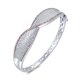 thumbnail image 1 of Pulseras Tipo Brazalete con Moño de 6.5 Pulgadas para Mujer, Brazalete de Diamante Abierto Simulado con CZ, Brazaletes de Plata Esterlina 925, Joyería Fina para Boda y Cumpleaños, 1 of 7