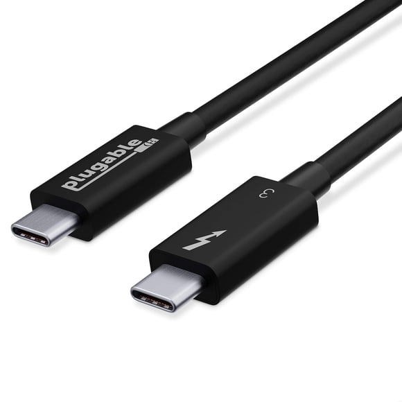 Cable Thunderbolt 3 enchufable de 40 Gbps, 100 W, carga de 80 cm