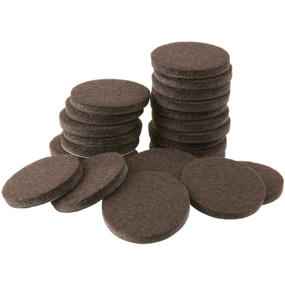 Protectores de fieltro redondos SOFTTOUCH de 1.5 cm, uso rudo (paquete de 24)