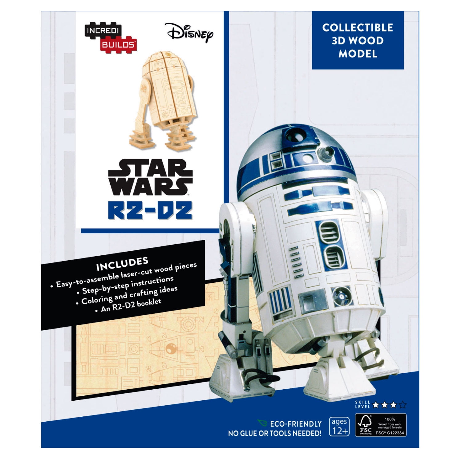 Insight - Star Wars: R2 - D2 - Libro Y Modelo Armable En Madera