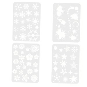 Magideal - 4 Plantillas Reutilizables, Plantillas De Pintura, Conjunto De Plantillas De Pintura, Plantillas De Dibujo Y Pintura Diy Para Proyecto De Arte De Álbu