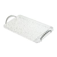 Magideal - Bandeja Rectangular Para Servir Plato De Fruta, Organizador De Encimera De Maquillaje, Bandeja De Almacenamiento De Joyas Para El Hogar, Sala De Estar Claro