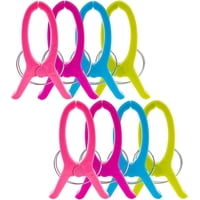 Xinqihang - Pinzas Para Toallas De Playa, Paquete De 8 Pinzas Ccacampanao Para Playa Y Crucero, Tamaño Jumbo De 6.3 Pulgadas, Pinzas De Plástico Resistentes Para Ropa, Pinzas Para Toallas Para Salón, Mantas, Colc