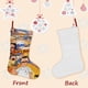 thumbnail image 3 of Hamburguesas de Bob Tema: Calcetines de Navidad, fino lino blanco para colgar en escaleras y chimenea, decoración navideña para el hogar, regalo de Navidad. 45cm × 32cm, 3 of 5