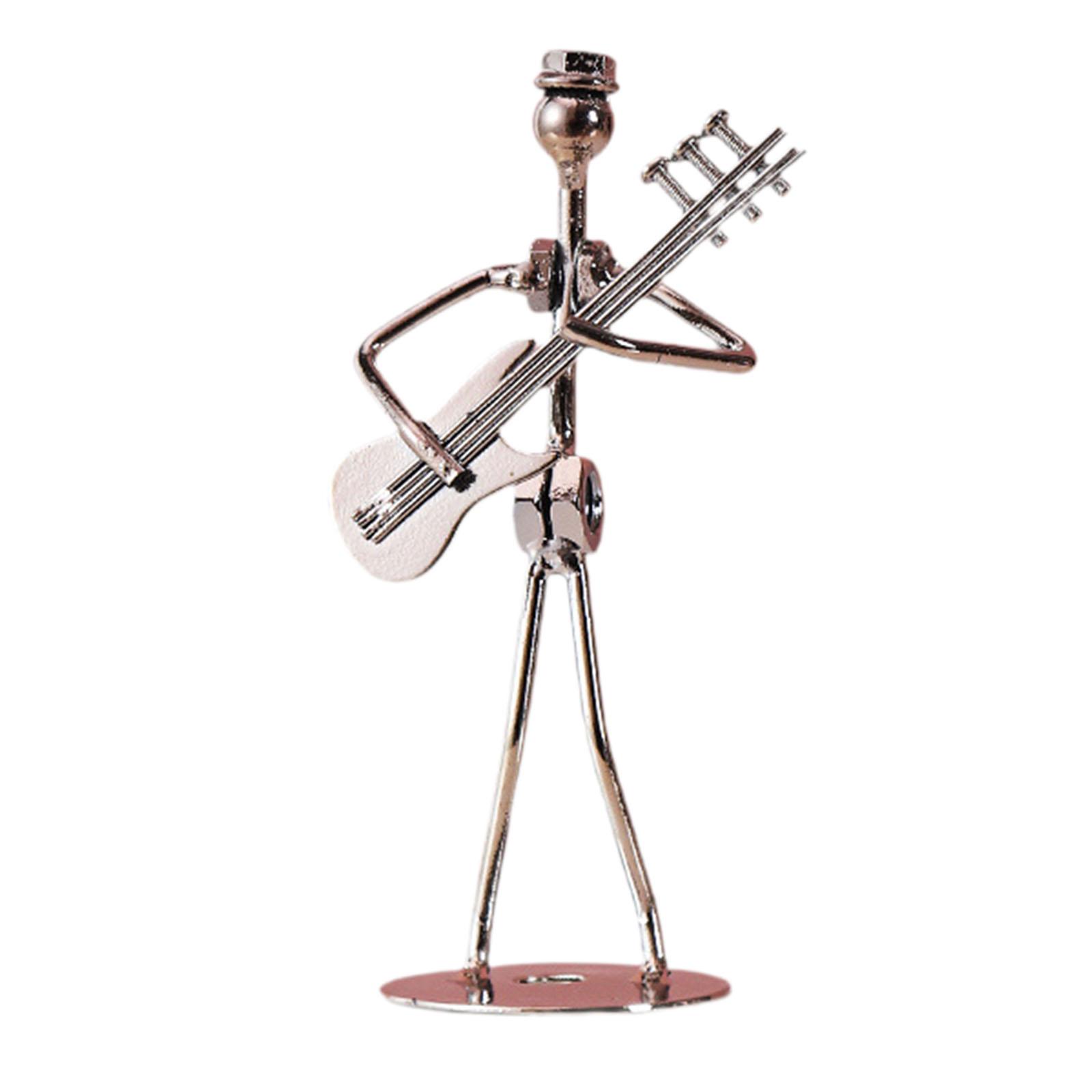 Magideal - Escultura De Músico En Hierro Forjado Para Tu Hogar , Guitarra Eléctrica