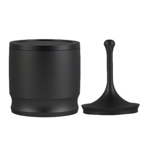 Magideal - Prensa De Anillos Dosificadores, Aleación De Aluminio, Taza De Polvo Antipolvo De 58Mm, Recogedor De Polvo De Café, Accesorios De Café, Herramientas Negro