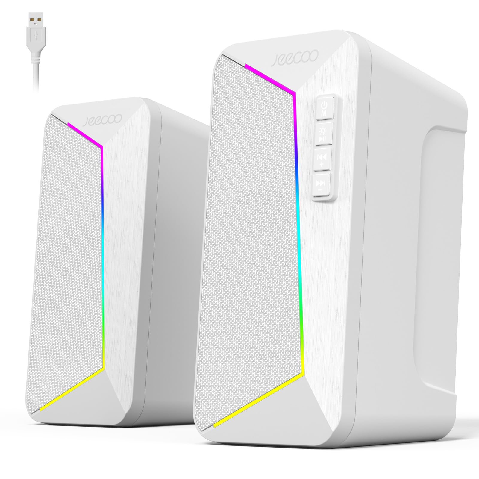 Altavoces Bluetooth Para Ordenador Jeecoo M30 10w Usb Blancos