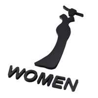 Magideal - Letrero De Baño, Letrero Para Puerta De Baño, Tablero Universal Con Cinta Autoadhesiva, Letrero De Baño, Placa Decorativa De Baño Para Lugares Público Mujer S