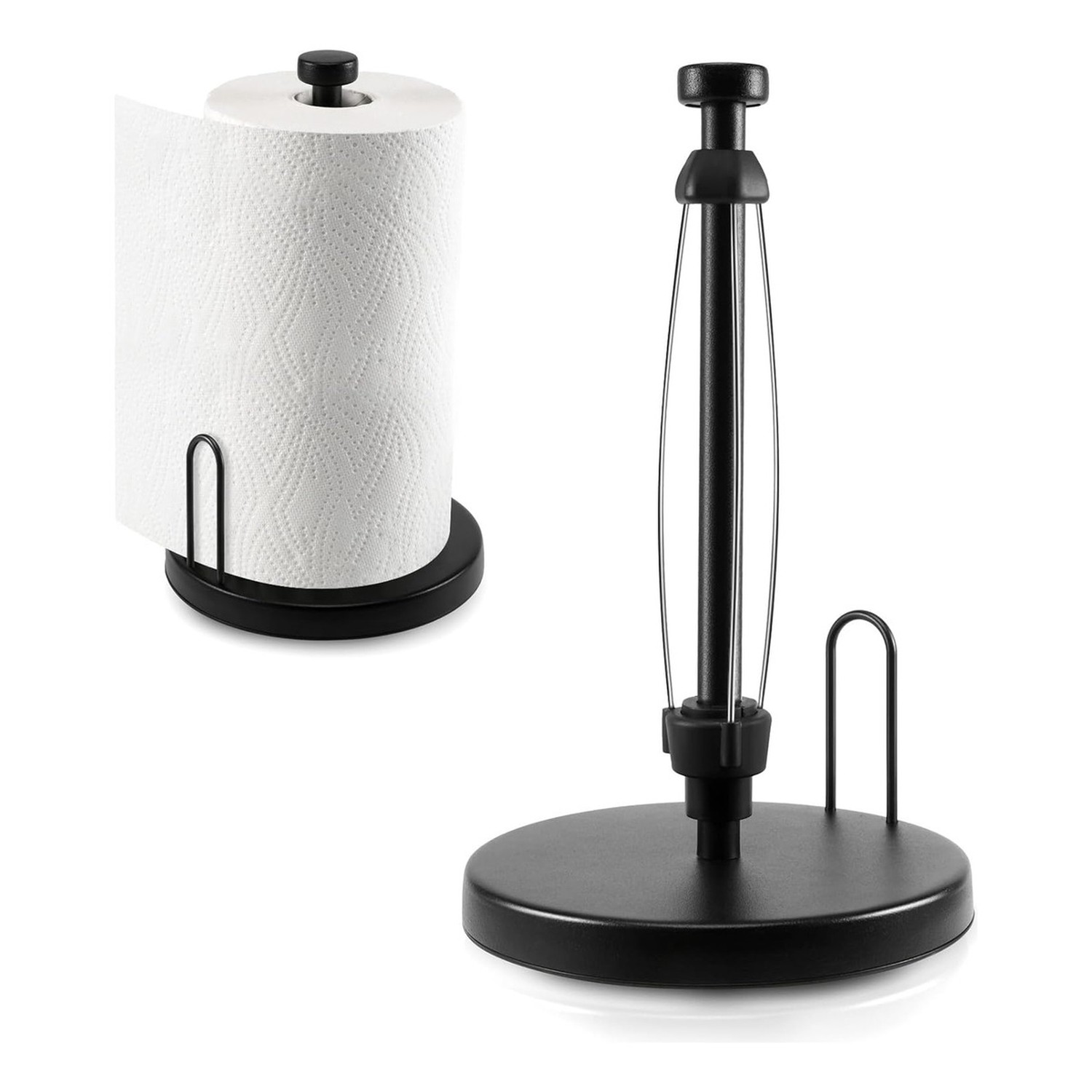 Genérico - Soporte Toallas De Papel Trinquete Cocina Metal Negro