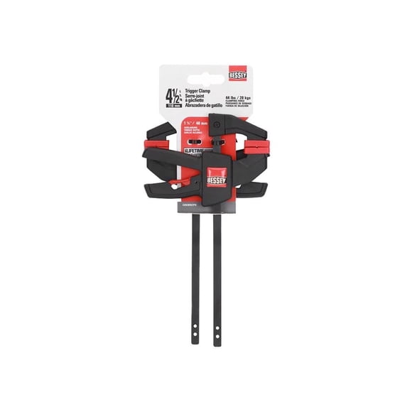 Prensa BESSEY 11 cm x 4 cm con gatillo 18 kg paquete de 2