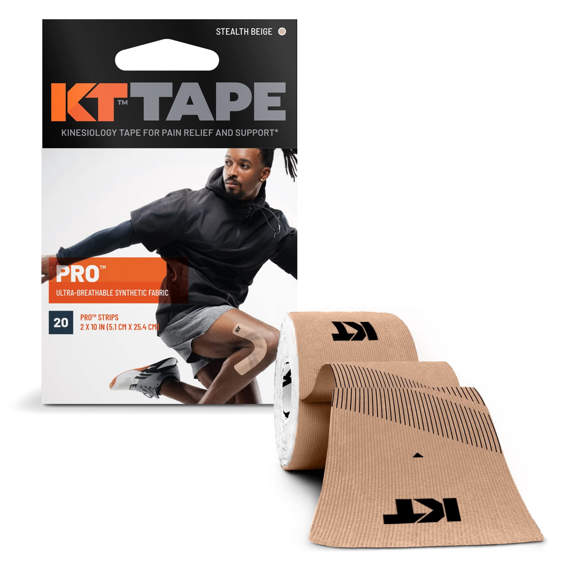 Cinta Deportiva Kinesiology Kt Tape Pro Sintética, 20 Tiras