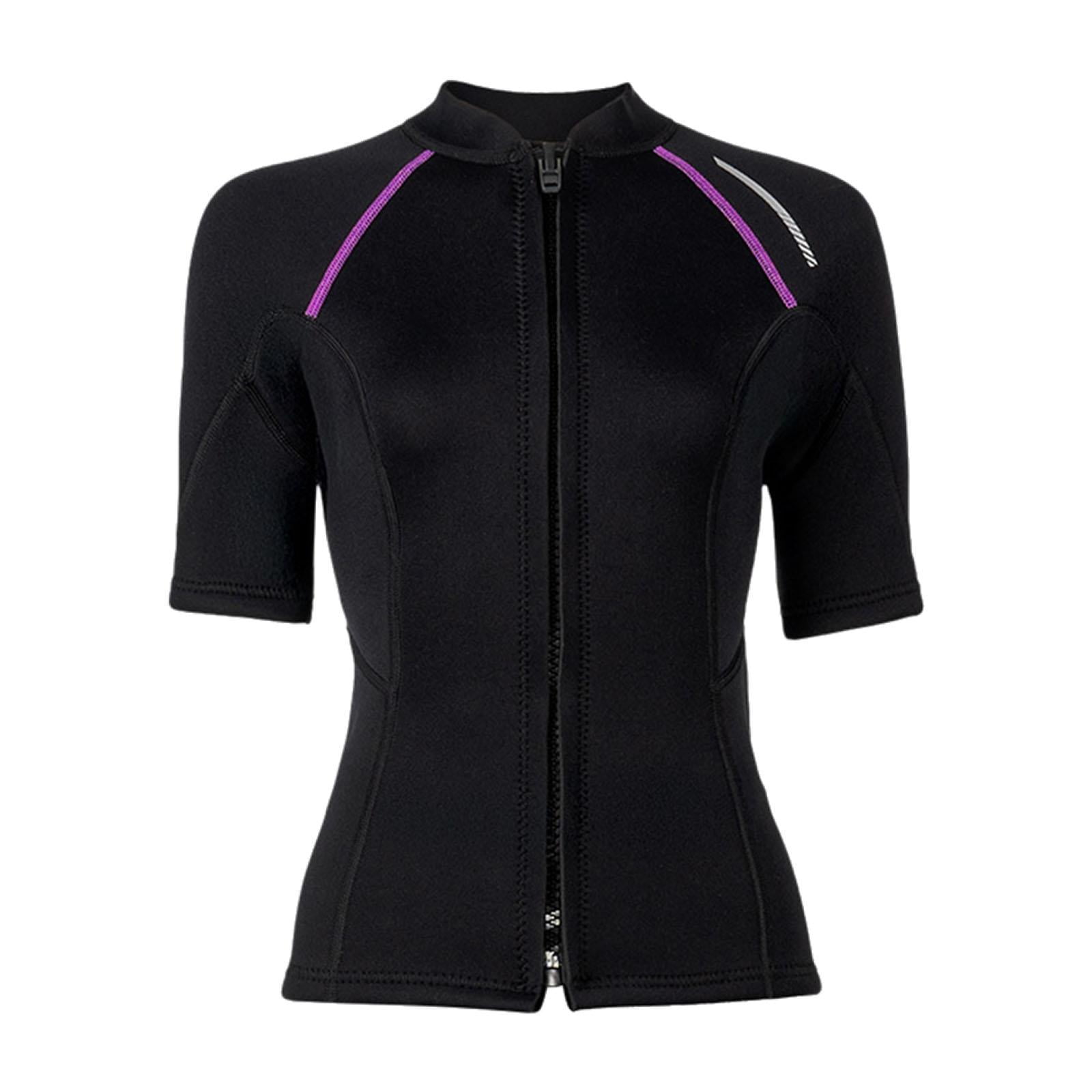 Magideal - Traje De Neopreno Para Mujer, Parte Superior, Para Buceo, Piragüismo, Surf, Chaqueta Con Cremallera Frontal Para Mantener El Calor, Kayak Sg