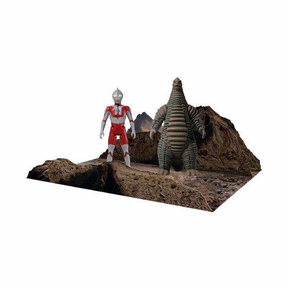 Figura de acción Mezco Ultraman y Red King en caja de PVC