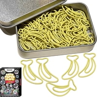 Clips De Papel Daxtril Con Forma De Plátano, 60 Unidades, Color Amarillo