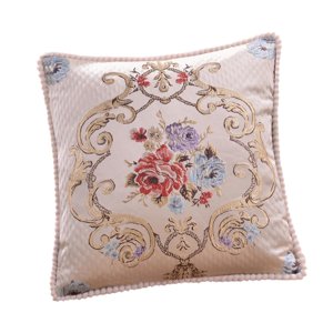 Magideal - Funda De Almohada Bordada, Funda De Almohada Decorativa Europea De Lujo, Funda De Cojín Decorativa Para Decoración De Habitación, Cama, Sillas Y Coche Beige