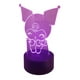 thumbnail image 1 of Lampara Ilusion 3D Kuromi de 7 colores, Base touch, 1 of 6