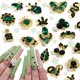 thumbnail image 1 of Encantos para uñas WEILUSI 30 piezas verde esmeralda con strass, 1 of 8