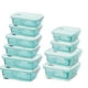 thumbnail image 1 of Set 10 Contenedores Hermeticos Alimentos De Vidrio Allegra, 1 of 5