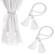 thumbnail image 1 of Uxcell Alzapaños de Cortina con Borlas, Sujetadores de Cortina con Borlas para el Hogar Blanco 4 unidades, 1 of 6