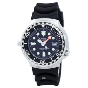 Reloj Ratio Freediver A Prueba De Helio 1000M Zafiro Cuarzo 1038Ef102V Para Hombres